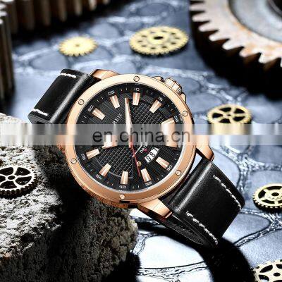 Curren 8376 2020 New Design Mens Quartz Watch Fashion Leather Water Resistant Calendar Wrist Watches for Men