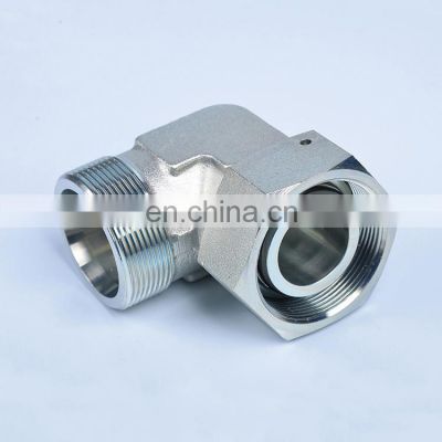 2C9 carbon steel hydraulic pressure BSP male threaded 90 degree pipe fitting elbow with rotating nut