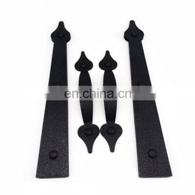 Black Hardware Carriage Accents Faux Hinges and Handle Magnetic Garage Door Hinges Handle photo-2