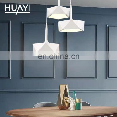 HUAYI China Wholesale Iron Acrylic Indoor Living Room Hotel French Modern Pendant Light Chandelier