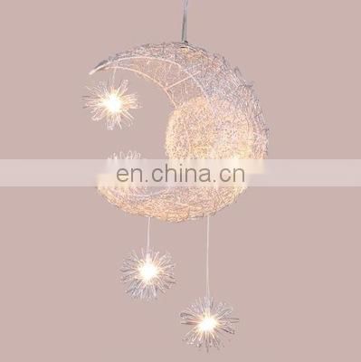 Rattan Stick Moon Pendant Lamp Suspension Light Home Pendant Light Lighting