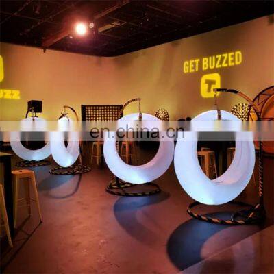Patio Event Party Led Furniture Hanging Outdoor Garden Adults Led Light Hanging Swing Chair