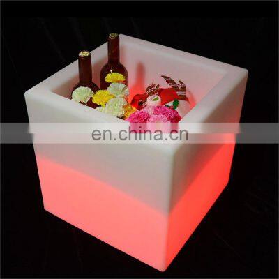 nightclub bars restaurant lighting up plastic led bar ice bucket waterproof led bucket for bar lighting bottle cooler