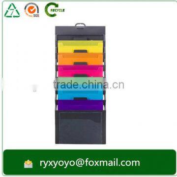 office letter size portable cascading wall organizer with 6 colored removable folders                        
                                                Quality Choice