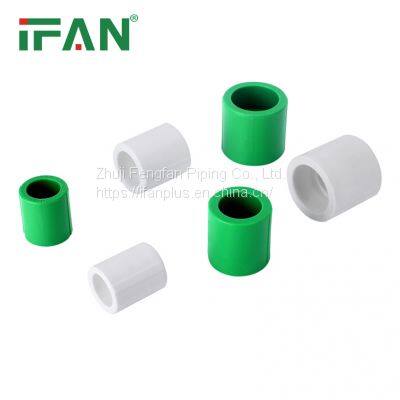 IFAN Wholesale Green Customized Plastic round connect PPR Socket PPR Pipe Fitting