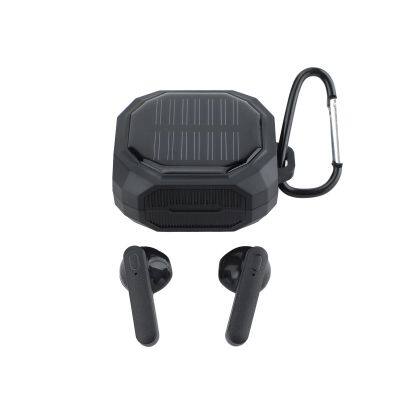 TWS Solar Panel Charging Earbuds Mini Touch Wireless Earphones photo-4