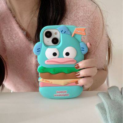 Clownfish Hamburger Silicone Case Cartoon Silicone For Phone 14/15 Cute Cartoon For Iphone Silicone Case Cover