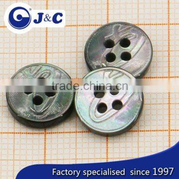 Laser Black Mother of Pearl Sea Shell Button