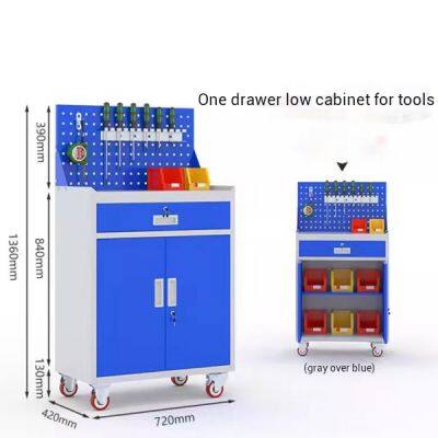 Durable Blue-White Metal Tool Storage Cabinet MT-H2D – Professional Mechanics Tool Chest with Swivel Casters