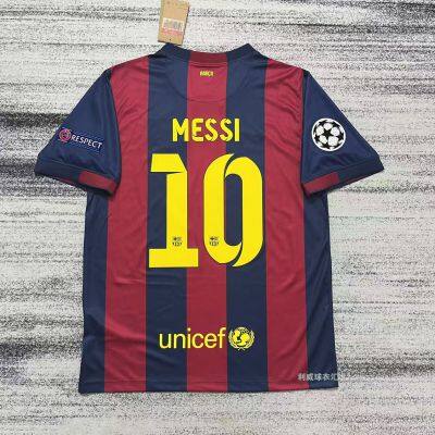 1415 Барса ретро футболка № 10 в стиле Месси. Короткая рукав ретро футболка photo-5