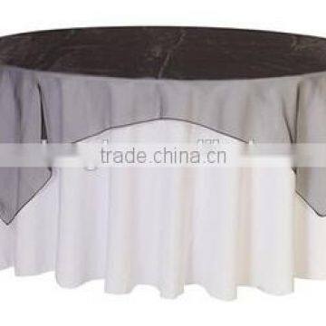 fancy black table overlay for organza fabric