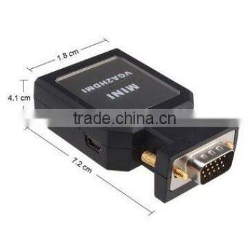 Mini VGA to HDMI Converter Adapter Support AUX Audio Input photo-2