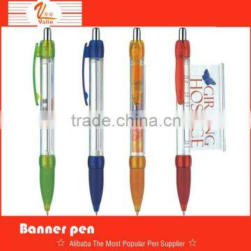 Click Banner pen,scroll ball pen,flag pen for promotion