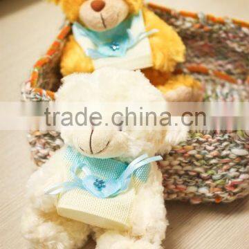 Soft Toy Teddy Bear Holding Basket/Gift Toy Teddy Bear With Sucker /Stuffed ToyWhite and Brown Teddy Bear photo-3