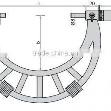 10% off Hot Sale Ouside Micrometer With Interchangeable Anvils 3206-100A 0-100mm in Stock photo-4