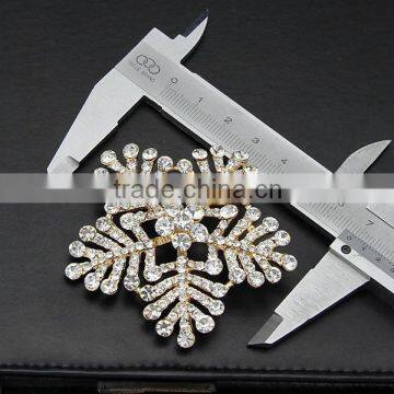 Crystal Rhinestone Large Snowflake Winter Snow Wedding Bridal Brooch Pin photo-3