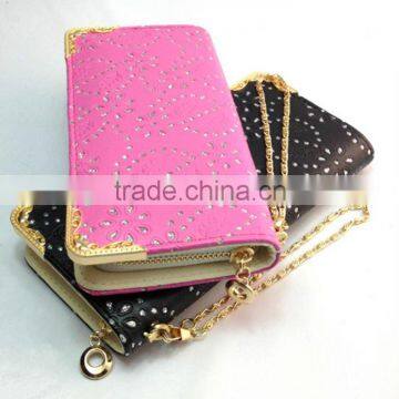 New Eco-friendly pu Diamond Wallet Ladies Long Style Clutch Purse photo-5