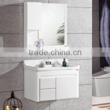 Factory direct selling wall hung glossy white wood bathroom cabinet