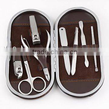 Oval case with stainless steel nail clippers manicure pedicure tools