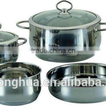 8 PCS stainless steel cookware pot set