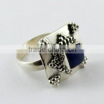 Fiesta Fun Lapis Ring, Gemstone Silver Jewellery, Silver Jewellery India