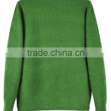 Winter Knitting Wear Lady Christmas Tree Green Fashion Wool Pullover Sweater photo-4