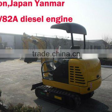 1.8ton crawler track excavator with Japan Yanmar engine,hammer,tilt bucket