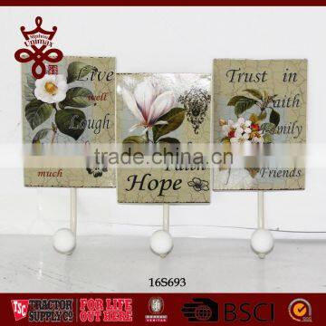 Wall Hangers Wall Coat Hooks Flora Decal Metal Coat Hook