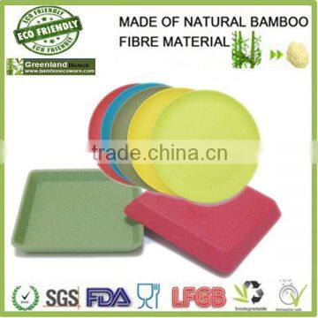 European Standard Biodegradable Eco Bamboo Fiber Picnic plate