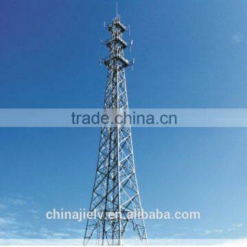 45m Galvanized Self-Supporting Monopole Communication Tower