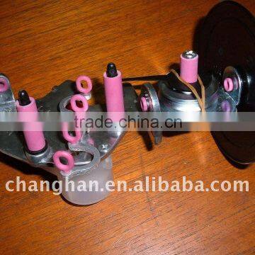 Yarn tensioner guide device