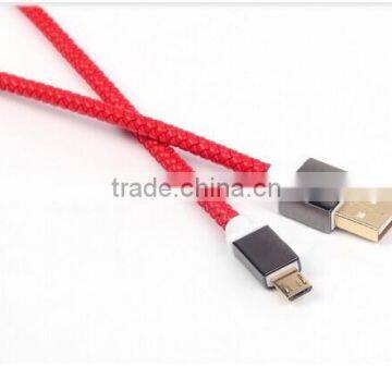 hot sale 30CM/1M 2015 wholesale colorful leather cable micro usb cable for Andriod Mobile Phone