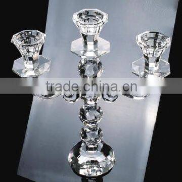 3 arm crystal candelabra