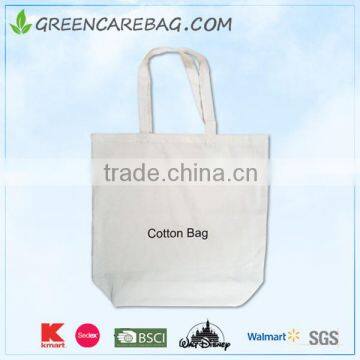 Durable Natural Cotton Pure White Shopping Bag