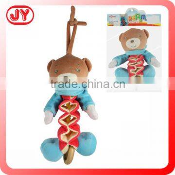 Hanging n singing stuffed colorful bear with EN71