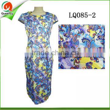 guangzhou market wholesale cheap stretch fabric for woman dress lyrca african dashiki women fashion clothing