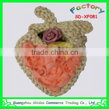 Wholesale hot selling chiffon flowers decorative handmade flowers for children garment decoration flower