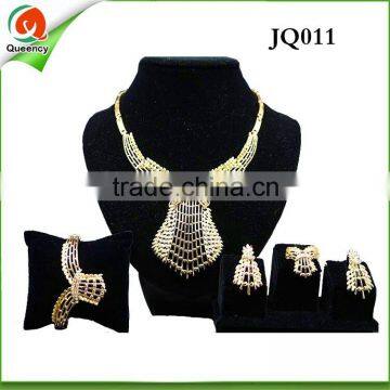 new design gold jewelry for party, fashion African Jewelry Sets JQ011