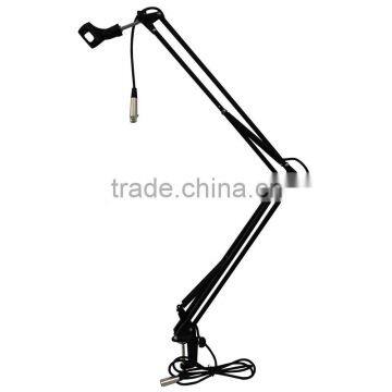 Desk mounting microphone Stand with XLR microphone cable insert