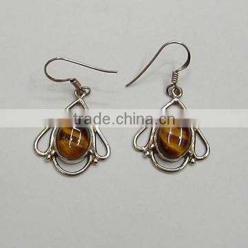 Tigers eyes Silver Earrings