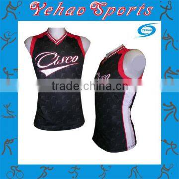 plain custom sublimation sleeveless baseball jersey