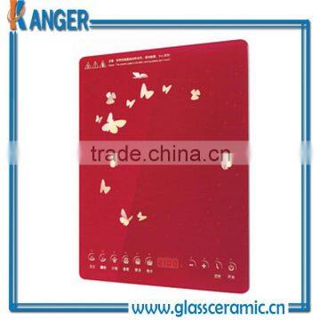 red glass charger plate thermal resistance tinted glass for cooker