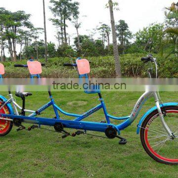 24 Inch Tandem Bike / Single Speed Bicycle / Three Seat Bicycle