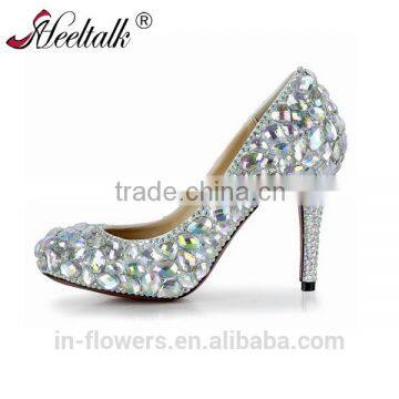 ODM,ODM high quality handmade rhinestone ladies fancy low heel shoes