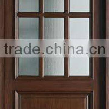 Arch Glass Wooden Single Door Designs For House Back DJ-S5312MA