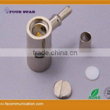 1.6/5.6 male crimp right angle connector for SYV-75-2-2 cable B