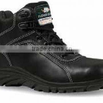 PU solo full grain smooth leather security shoes