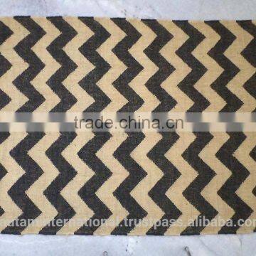 Chevron Wool Jute Kilim Rugs