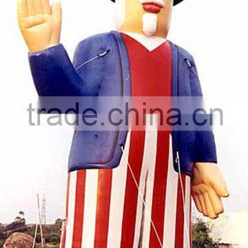 Hot selling pvc giant inflatable uncle Sam character cartoon