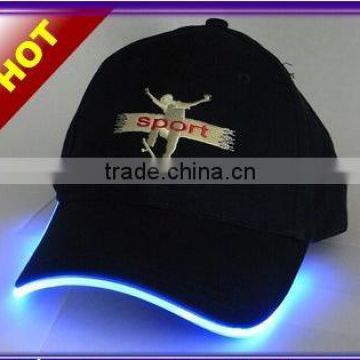 shenzhen factory custom made el cap lighting cap flashing cap